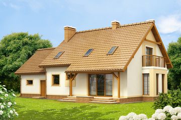  Projekt domu Tofi 2 (WOF1004) - projekt domu parterowego z poddaszem - Zdjęcie 2