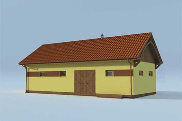  Projekt budynku gospodarczego BGS4 Budynek gospodarczy (SLN1756) - projekt budynku parterowego - Zdjęcie 2