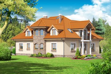  Projekt domu Nowy Dwór (KRP1248) - projekt domu parterowego z poddaszem - Zdjęcie 2