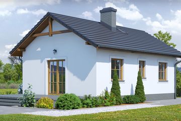  Projekt domu Miłków (KRP1249) - projekt domu parterowego - Zdjęcie 2