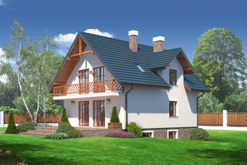  Projekt domu Maków 2p (KRP1251) - projekt domu parterowego z poddaszem - Zdjęcie 2