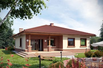  Projekt domu Wróbel bez garażu [B] (WRF1342) - projekt domu parterowego - Zdjęcie 2