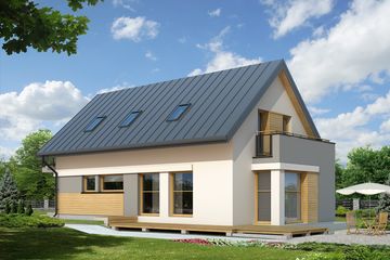  Projekt domu Amelia (BSA1575) - projekt domu parterowego z poddaszem - Zdjęcie 2