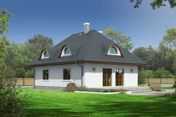  Projekt domu Chmielniki małe (KRP1335) - projekt domu parterowego z poddaszem - Zdjęcie 2