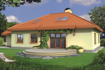  Projekt domu Sielanka b 2g (WRD1425) - projekt domu parterowego z poddaszem - Zdjęcie 2