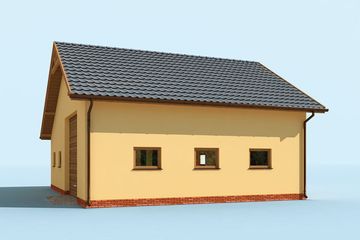  Projekt garażu G234 garaż trzystanowiskowy (SLN1453) - projekt garażu parterowego - Zdjęcie 2