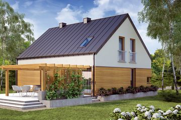  Projekt domu Amoniusz (WRW1123) - projekt domu parterowego z poddaszem - Zdjęcie 2