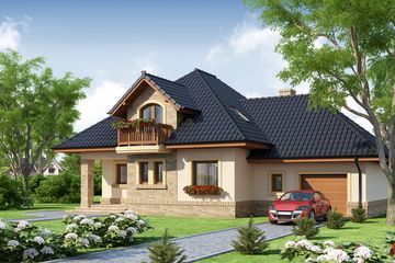  Projekt domu Damokles (WRW1124) - projekt domu parterowego z poddaszem - Zdjęcie 2