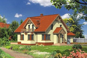  Projekt domu WB-0045 (KRA3605) - projekt domu parterowego z poddaszem - Zdjęcie 2