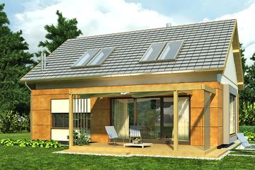 Projekt domu AJR_25_A1 (WOJ1007) - projekt domu parterowego z poddaszem - Zdjęcie 1