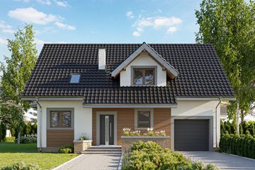  Projekt domu Zoja Polo (1134) (KRD2124) - projekt domu parterowego z poddaszem - Zdjęcie 2