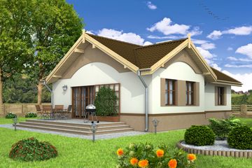  Projekt domu Weronika bez garażu [B] (WRF1383) - projekt domu parterowego - Zdjęcie 2