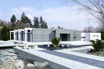  Projekt domu Alfa z garażem 2-st. [A] (WRF1384) - projekt domu parterowego - Zdjęcie 2