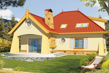  Projekt domu Telimena wersja B z podwójnym garażem (WRD1441) - projekt domu parterowego z poddaszem - Zdjęcie 2