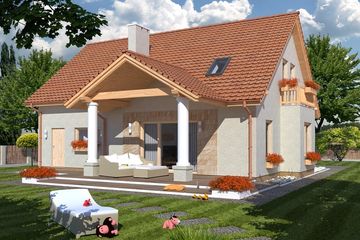  Projekt domu Arkan Dworek A (WRD2011) - projekt domu parterowego z poddaszem - Zdjęcie 2