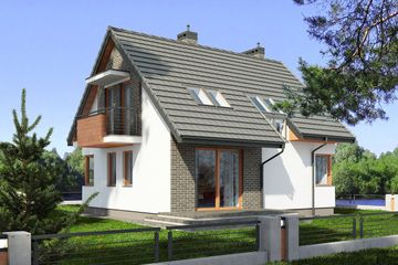  Projekt domu Miki (BSB1074) - projekt domu parterowego z poddaszem - Zdjęcie 2