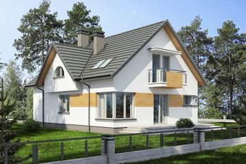  Projekt domu Plastuś II (BSB1075) - projekt domu parterowego z poddaszem - Zdjęcie 2