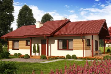  Projekt domu w Luizjanie 1 (KRN1037) - projekt domu parterowego - Zdjęcie 2