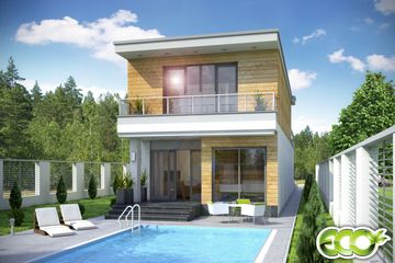  Projekt domu Long II z garażem 1-st. [A] (WRF1489) - projekt domu z pełnym piętrem - Zdjęcie 2