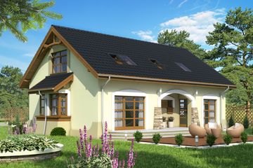  Projekt domu Amelia V bez garażu [B] (WRF1493) - projekt domu parterowego z poddaszem - Zdjęcie 2