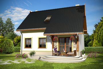  Projekt domu Kajtek bez garażu [B] (WRF1494) - projekt domu parterowego z poddaszem - Zdjęcie 2