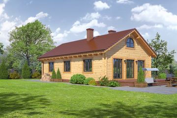  Projekt domu Chmielów dw (KRP1260) - projekt domu parterowego - Zdjęcie 2