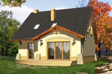  Projekt domu Barcelona (WRN1039) - projekt domu parterowego z poddaszem - Zdjęcie 2