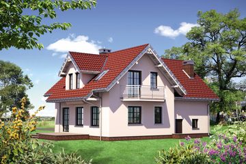  Projekt domu Jelonek Astro (1148) (KRD2101) - projekt domu parterowego z poddaszem - Zdjęcie 2