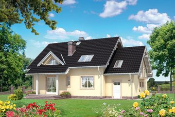  Projekt domu Maja Neo - murowana – beton komórkowy (KRD2107) - projekt domu parterowego z poddaszem - Zdjęcie 2