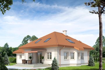  Projekt domu Klon (BSA1593) - projekt domu parterowego z poddaszem - Zdjęcie 2