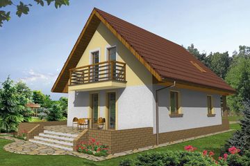  Projekt domu Przemek (WRY1052) - projekt domu parterowego z poddaszem - Zdjęcie 2