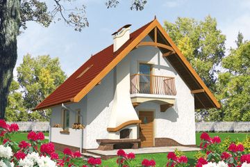  Projekt domu Ziutka (WRC2406) - projekt domu parterowego z poddaszem - Zdjęcie 2