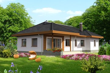  Projekt domu Loyola DCB93 (WOB1488) - projekt domu parterowego - Zdjęcie 2