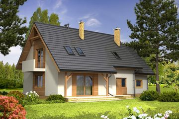  Projekt domu Rafaello 2 (WOF1029) - projekt domu parterowego z poddaszem - Zdjęcie 2