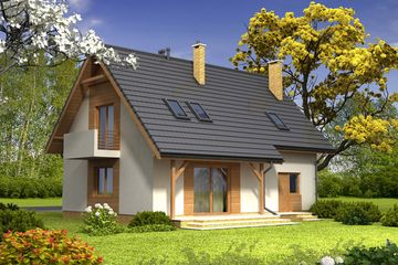  Projekt domu Rafaello (WOF1030) - projekt domu parterowego z poddaszem - Zdjęcie 2