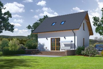  Projekt domu Gródek 5 (KRP1462) - projekt domu parterowego z poddaszem - Zdjęcie 2