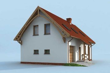  Projekt domu Lamia (SLN1303) - projekt domu parterowego z poddaszem - Zdjęcie 2