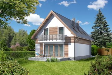  Projekt domu Malmo LMP236 (WRB1379) - projekt domu parterowego z poddaszem - Zdjęcie 2