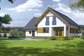  Projekt domu Gładyszów 7 (KRP1469) - projekt domu parterowego z poddaszem - Zdjęcie 2