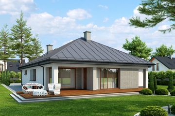  Projekt domu Luzzi (KRH1330) - projekt domu parterowego - Zdjęcie 2