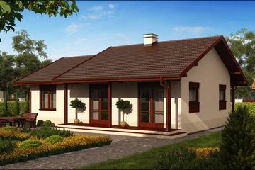  Projekt domu w Luizjanie Mini (KRN1039) - projekt domu parterowego - Zdjęcie 2