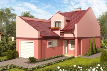  Projekt domu w Nowym Jorku 1 (KRN1041) - projekt domu parterowego z poddaszem - Zdjęcie 2