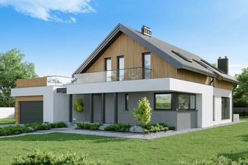  Projekt domu HomeKoncept-01 (KRX1001) - projekt domu parterowego z poddaszem - Zdjęcie 2