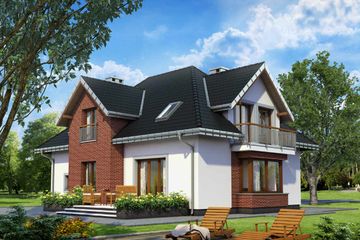  Projekt domu Zoltan Karo (1408) (KRD2565) - projekt domu parterowego z poddaszem - Zdjęcie 2