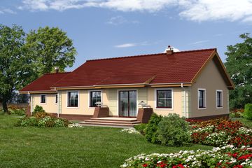  Projekt domu Rawenna II LMB74a (WRB1478) - projekt domu parterowego - Zdjęcie 2