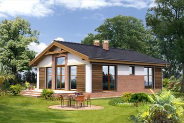  Projekt domu Cavalino LMB77 (WRB1480) - projekt domu parterowego - Zdjęcie 2