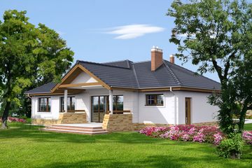  Projekt domu Arezzano LMB82 (WRB1485) - projekt domu parterowego - Zdjęcie 2