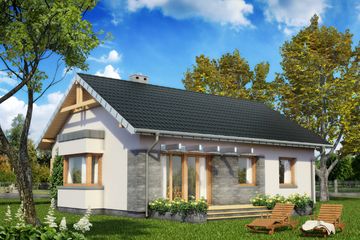  Projekt domu Alida (1372) (KRD2519) - projekt domu parterowego - Zdjęcie 2