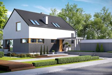  Projekt domu HomeKoncept-06 (KRX1006) - projekt domu parterowego z poddaszem - Zdjęcie 2