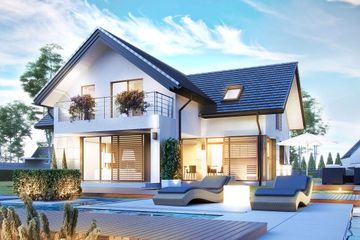  Projekt domu HomeKoncept-07 (KRX1007) - projekt domu parterowego z poddaszem - Zdjęcie 1